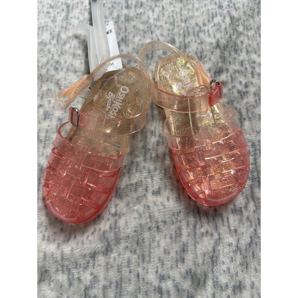 OshKosh Bgosh Marie Toddler 7 Coral Pink Glitter Ombre Jelly Sandals OS25H01H